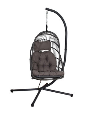 Relaxer Hanging Rattan Pod Chair