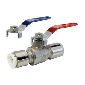 Reliance Valves 15mm Brass Bodied Pushfit Lever Ball Valve WRAS Approved
