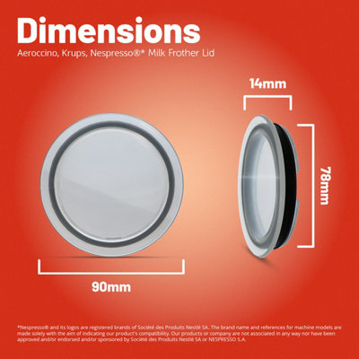 Aeroccino 3R Coperchio Montalatte Per Nespresso Aeroccino 3 - Sostituzione In Plastica E Silicone, Compatibile 3593/3594 Coperchio Latte Nespresso - Foto 4