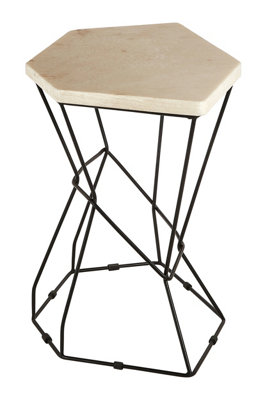 Relic Onyx Stone Polygonal Side Table