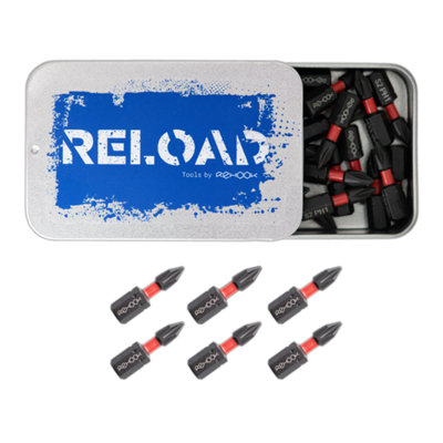 Reload PH1 25mm Impact Driver Tool Bits 25x