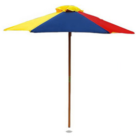 Relsy Kid's Parasol 120cm Diameter For Garden Bench & Table - Multicoloured Umbrella With UV Protection