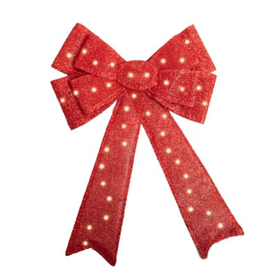 Crowye 2-Pack Christmas Wreath Bows - 10x18 Inch Red & Green Polka Dot Tree Topper Bows For Holiday Decor 6 thumbnail image