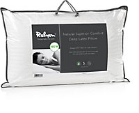 Relyon Superior Comfort 100% Natural Latex Pillow 100% Cotton Removable Cover (Deep)