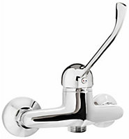 Remer Extended Lever Chrome Plated Wall Mounted Tap Shower Mixer Easy Usable