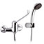 Remer Long Lever Chromed Wall Mounted Shower Mixer Tap Disabled Mobility Easy Use