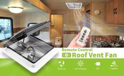 Remote Control Skylight Roof Vent Horsebox Camper Motorhome 420x420mm
