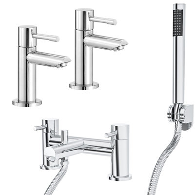 Remy Basin & Bath Shower Mixer Taps Chrome