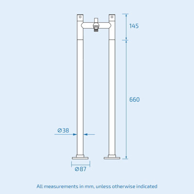 Remy Freestanding Bath Shower Mixer Tap Chrome - 4