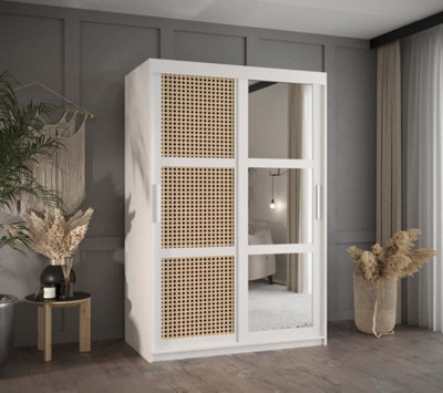 Rena II: Mirrored Sliding Door Wardrobe with Viennese Braid Pattern ...
