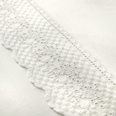 Renaissance Scallop Lace Embellished Duvet Cover Set