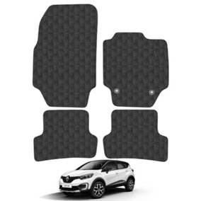 Renault Captur 2013-2020 Car Floor Mats Rubber Tailored Fit 4pcs Set Heavy-Duty