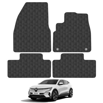 Renault Megane e-Tech 2022-Onwards Car Floor Mats Rubber Tailored Fit Heavy-Duty