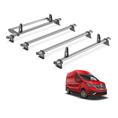 Renault Trafic 4 Bar Roof Rack + Ladder Roller for 2014+ (High Roof Models) - Van Guard Trade