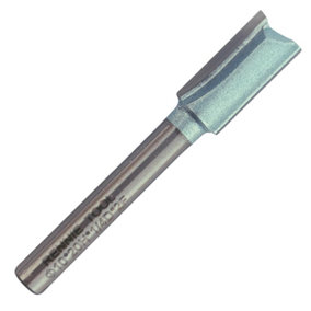 Rennie Tools - 10mm Cutting Diameter x 20mm Flute x 1/4" Shank TCT Tipped 2 Flute Straight Router Cutter Bit. 10mm Router Bit
