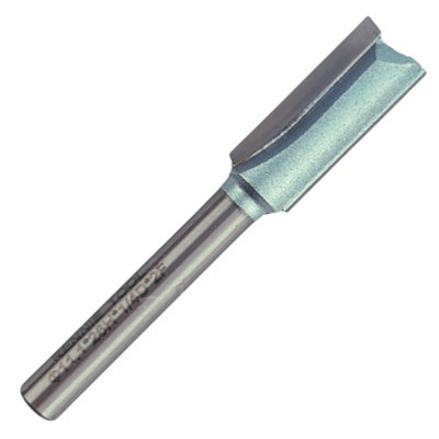 Rennie Tools - 11.1mm (7/16") Cutting Diameter x 26mm Flute x 1/4" Shank TCT Tipped 2 Flute Straight Router Cutter Bit.