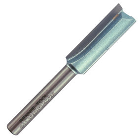 Rennie Tools - 11.1mm (7/16") Cutting Diameter x 32mm Flute x 1/4" Shank TCT Tipped 2 Flute Straight Router Cutter Bit.