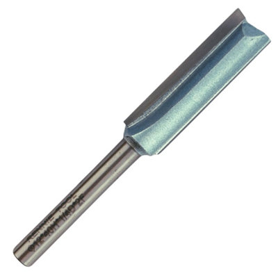 Rennie Tools - 12mm Cutting Diameter x 40mm Flute x 1/4" Shank TCT Tipped 2 Flute Straight Router Cutter Bit. 12mm Router Bit