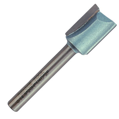 Rennie Tools - 14.3mm (9/16") Cutting Diameter x 20mm Flute x 1/4" Shank TCT Tipped 2 Flute Straight Router Cutter Bit.