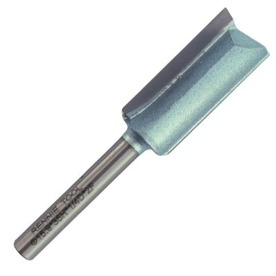 Rennie Tools - 15.9mm (5/8") Cutting Diameter x 35mm Flute x 1/4" Shank TCT Tipped 2 Flute Straight Router Cutter Bit.