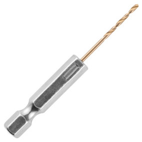 Rennie Tools - 1mm Hex Shank HSS Gold Cobalt Jobber Drill Bit For Stainless Steel, Hard Metals, Aluminium, Cast Iron, Copper