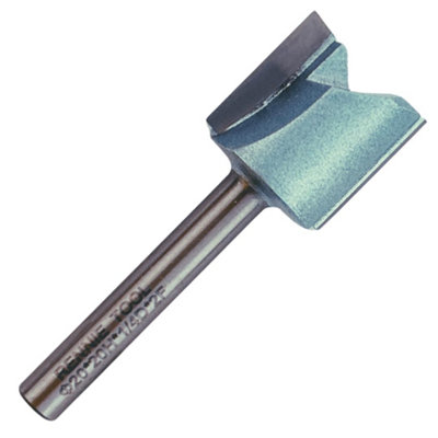 Rennie Tools - 20mm Cutting Diameter x 20mm Flute x 1/4" Shank TCT Tipped 2 Flute Straight Router Cutter Bit. 20mm Router Bit