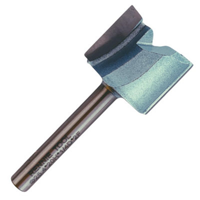 Rennie Tools - 25.4mm (1") Cutting Diameter x 20mm Flute x 1/4" Shank TCT Tipped 2 Flute Straight Router Cutter Bit.