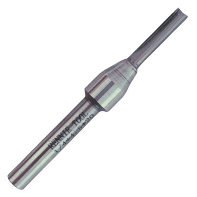 Rennie Tools - 4.5mm Cutting Diameter x 20mm Flute x 1/4" Shank TCT Tipped 2 Flute Straight Router Cutter Bit. 4.5mm Router Bit