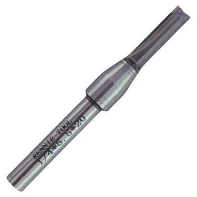 Rennie Tools - 5.5mm Cutting Diameter x 15mm Flute x 1/4" Shank TCT Tipped 2 Flute Straight Router Cutter Bit. 5.5mm Router Bit