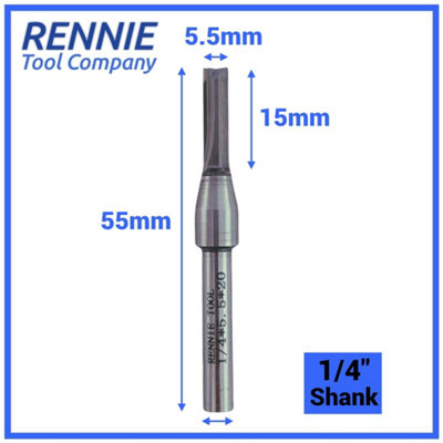 Rennie Tools - 5.5mm Cutting Diameter x 15mm Flute x 1/4