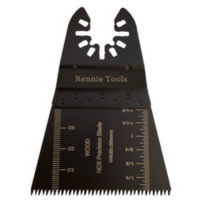 Rennie Tools 65mm Wide Coarse Cut Oscillating Multi Tool Blade For Wood, Plastics, Drywall Etc. Universal Fitting Multitool