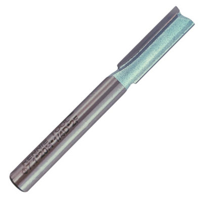 Rennie Tools - 7.1mm (9/32") Cutting Diameter x 20mm Flute x 1/4" Shank TCT Tipped 2 Flute Straight Router Cutter Bit.