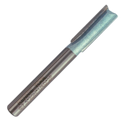 Rennie Tools - 7.5mm Cutting Diameter x 20mm Flute x 1/4" Shank TCT Tipped 2 Flute Straight Router Cutter Bit. 7.5mm Router Bit