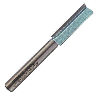 Rennie Tools - 7.9mm (5/16") Cutting Diameter x 26mm Flute x 1/4" Shank TCT Tipped 2 Flute Straight Router Cutter Bit.