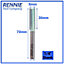 Rennie Tools - 8mm Cutting Diameter x 30mm Flute x 1/4" Shank TCT Tipped 2 Flute Straight Router Cutter Bit. 8mm Router Bit