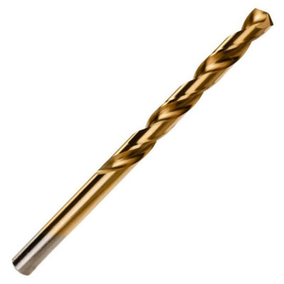 Rennie Tools 8mm HSS Jobber Drill Bit - Titanium TIN Coated for Steel, Non Ferrous Metals, Plastics & Wood DIN338