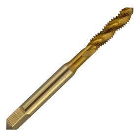 Rennie Tools - M3 x 0.5 Spiral Flute Tap HSS M2 Titanium (TiN) Coated 3mm Thread. Metric Hand/Machine Screw Tap Metric Coarse