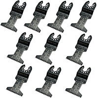 Rennie Tools Pack Of 10 x 45mm Wide Coarse Cut Oscillating Multi Tool Blades For Wood & Plastic. Universal Fit Multitool Blades