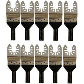 Rennie Tools Pack Of 20 x 10mm Wide Bi-Metal Oscillating Multi Tool Blades Set For Wood, Laminate, Nails & Drywall. Universal Fit
