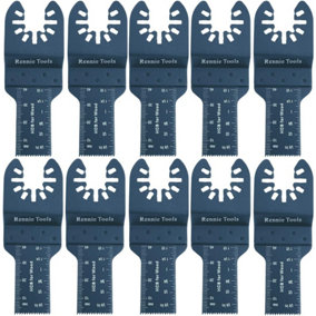 Rennie Tools Pack Of 20 x 20mm Wide Oscillating Multi Tool Blades Set For Wood & Plastic. Universal Fit Multitool Blades