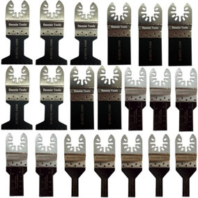 Rennie Tools Pack of 20 x Bi-Metal Mixed Multitool Blades for Wood, Nails, Non-Ferrous Metals. Oscillating Multi Tool Blades