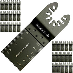 Rennie Tools Pack Of 30 x 35mm Oscillating Multi Tool Blades Set Compatible with Dremel Fein Multimaster Makita Etc Wood Saw Blade