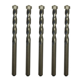 Rennie Tools Pack Of 5 - 7mm x 300mm Long TCT Tipped Masonry Drill Bit Universal For Concrete Brick Ceramic Tiles Plastic Wood