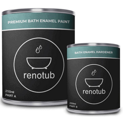 Renotub Premium 2K Bath Resurfacing Repair Enamel Paint - Brilliant White