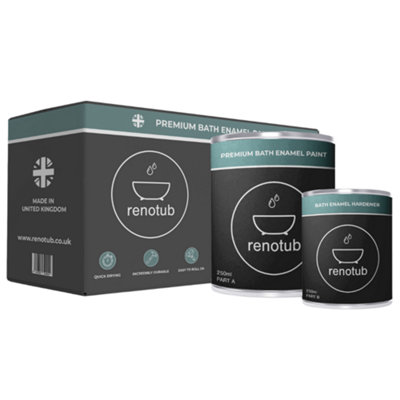 Renotub Premium 2K Bath Resurfacing Repair Enamel Paint - Brilliant White