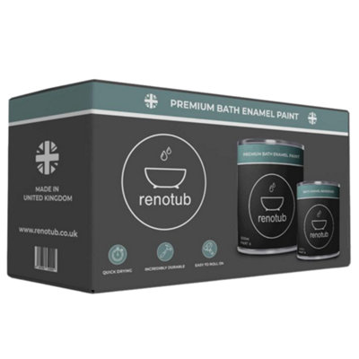 Renotub Premium 2K Bath Resurfacing Repair Enamel Paint - Brilliant White