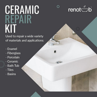 Renotub Premium 2K Bath Resurfacing Repair Enamel Paint - Brilliant White