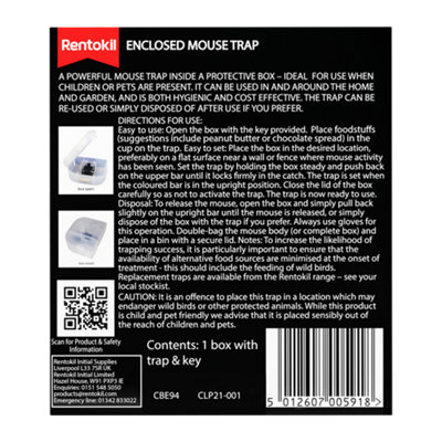 Rentokil Enclosed Mouse Trap (Single Pack)