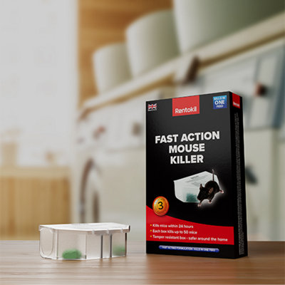 Rentokil Fast Action Mouse Killer (3 Pack)