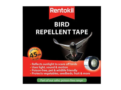 Rentokil FBT22 Bird Repellent Tape 45m RKLFBT22 DIY at B&Q